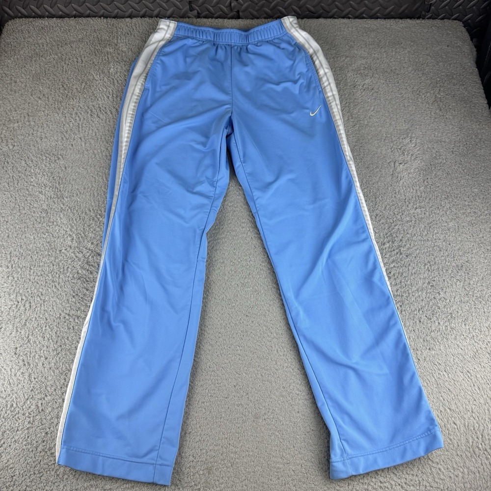 Vintage Nike Tear Away Pants Mens M Light Blue Snap Sweatpants Y2K Gray Tag